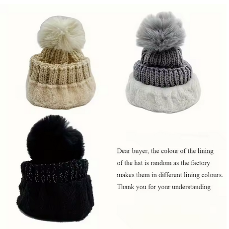 WOMENS KNITTED NECK SCALF & HAT SET