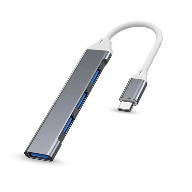 4 PORT USB 3.0 HUB, HIGH SPEED, TYPE C, 2.0 PORTS 5GBPS, PC SPLITTER