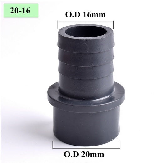 AQUARIUM POND FLEXIBLE HOSE TO SOLVENT WELD PIPE PVC FITTING 8 10 12 20 25 32mm