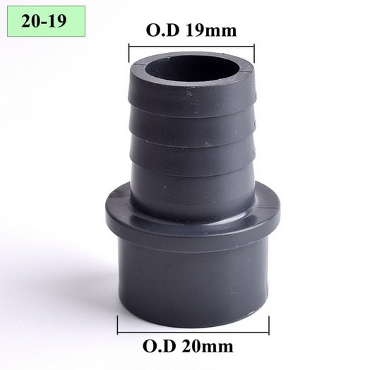 AQUARIUM POND FLEXIBLE HOSE TO SOLVENT WELD PIPE PVC FITTING 8 10 12 20 25 32mm