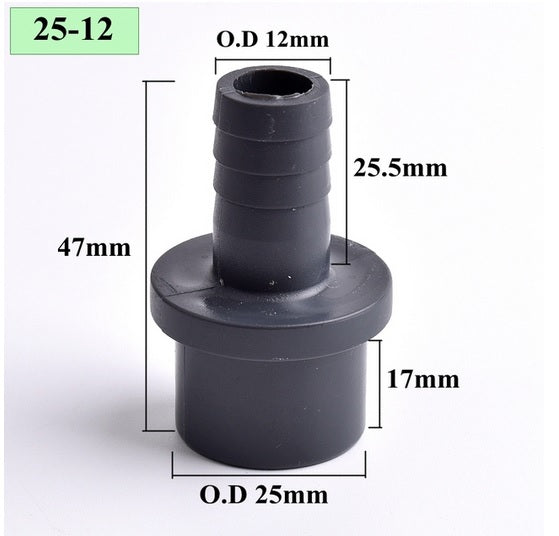 AQUARIUM POND FLEXIBLE HOSE TO SOLVENT WELD PIPE PVC FITTING 8 10 12 20 25 32mm