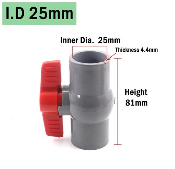 AQUARIUM POND PVC BALL VALVE TAPS 20 25 32mm