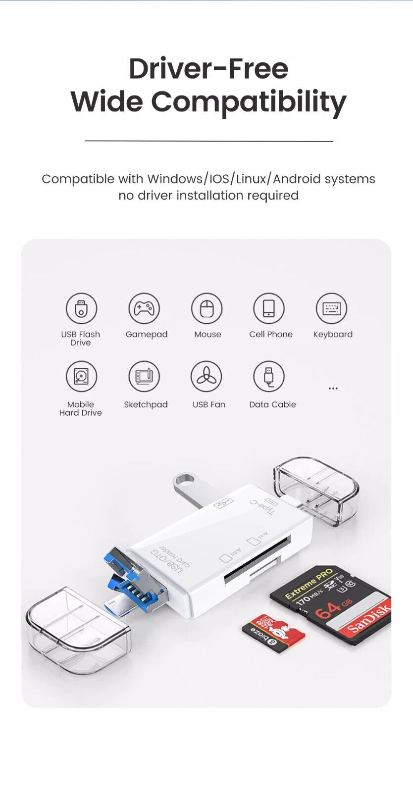 6 IN 1 MEMORY CARD READER