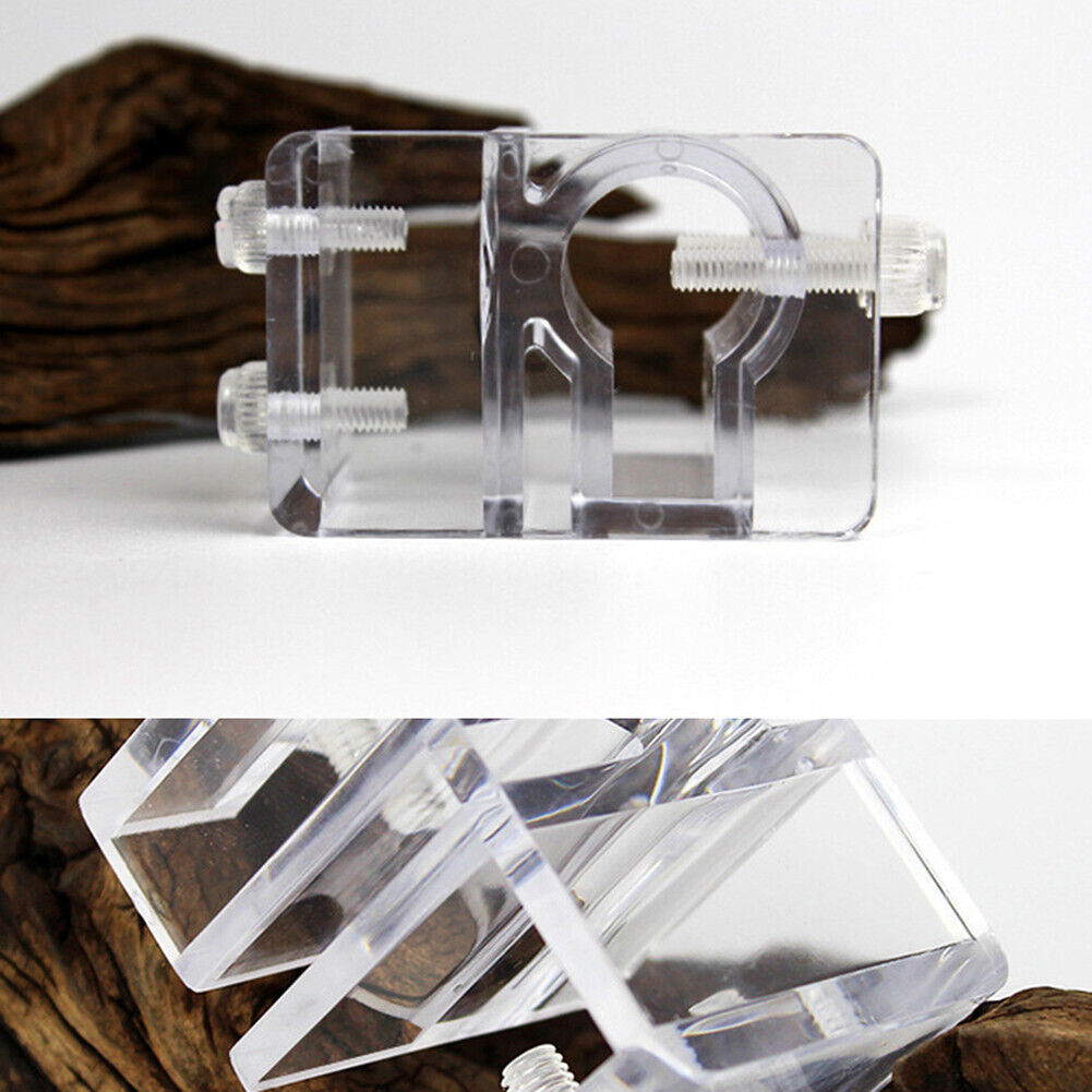 AQUARIUM ACRYLIC PIPE TUBE HOLDER, FISH TANK, UPTO 20mm PIPE