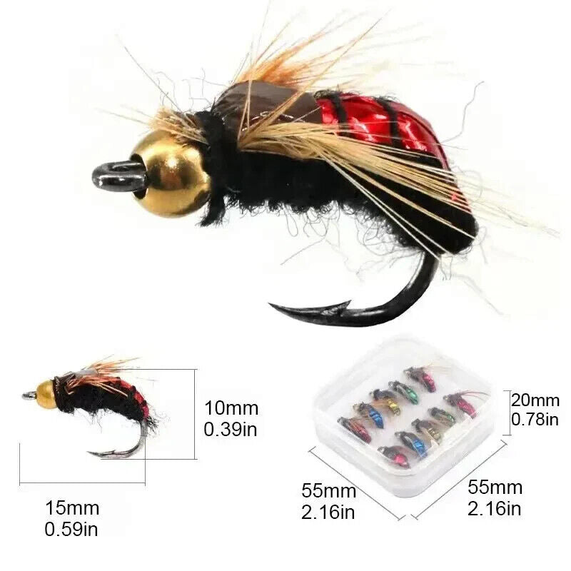 10 x INSECT FISHING LURES