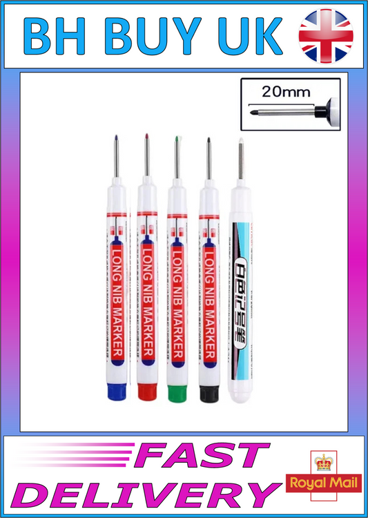 5 x DEEP HOLE MARKER PENS