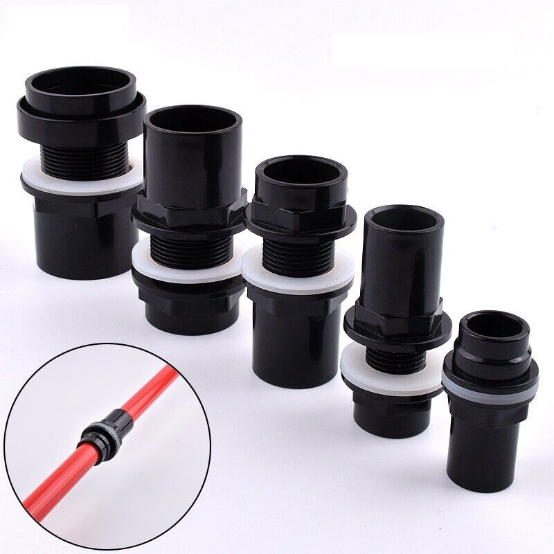 AQUARIUM POND PVC TANK CONNECTOR 20 25 32 40 50mm