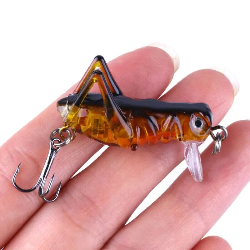 5 x GRASSHOPPER INSECT FISHING LURES 4cm 3g