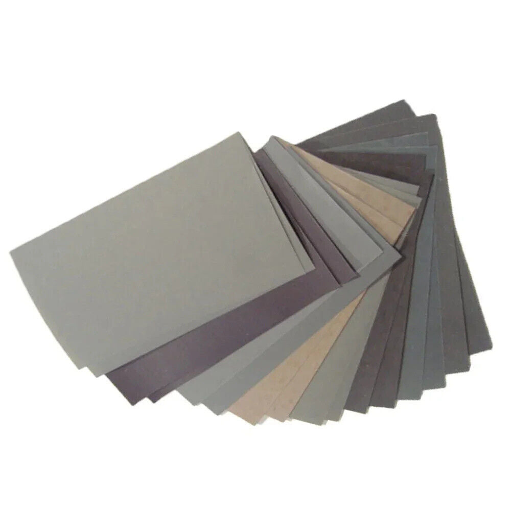 15 x SANDPAPER SET 400 600 800 1000 1500 2000 2500 3000 GRIT WET & DRY SANDING