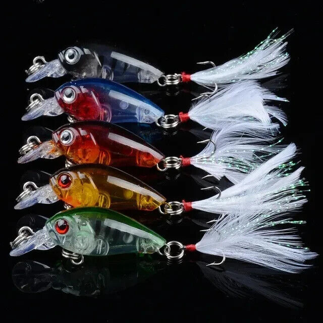 5 x MINNOW FISHING LURES SET 4.5cm