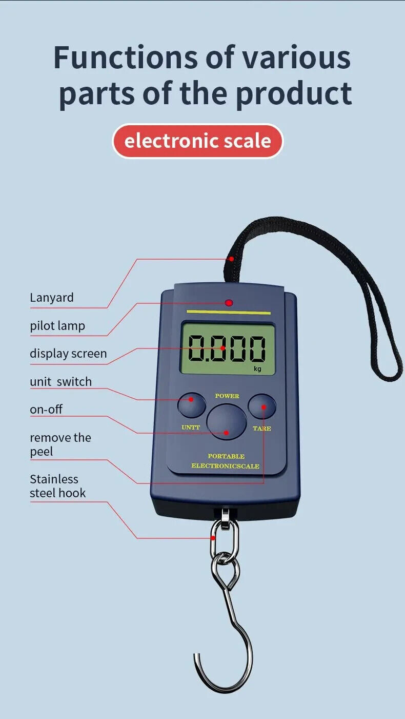 40kg DIGITAL LUGGAGE / FISHING SCALES