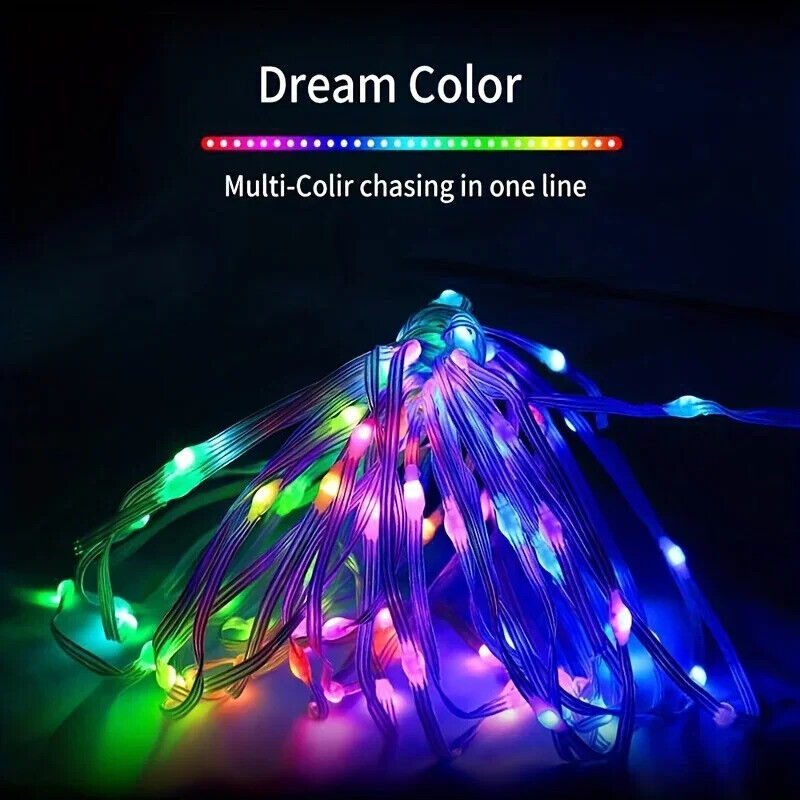 LED SMART BLUETOOTH STRING LIGHTS REMOTE CONTROL FAIRY LIGHTS RGBIC CHRISTMAS