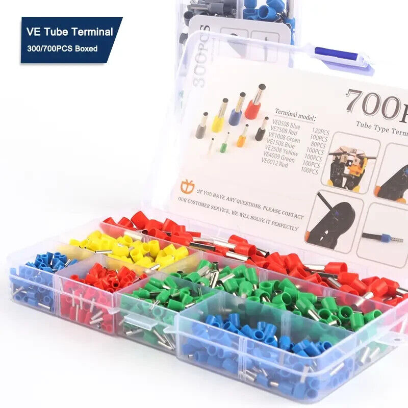 700 x INSULATED WIRE TUBE FERRULES