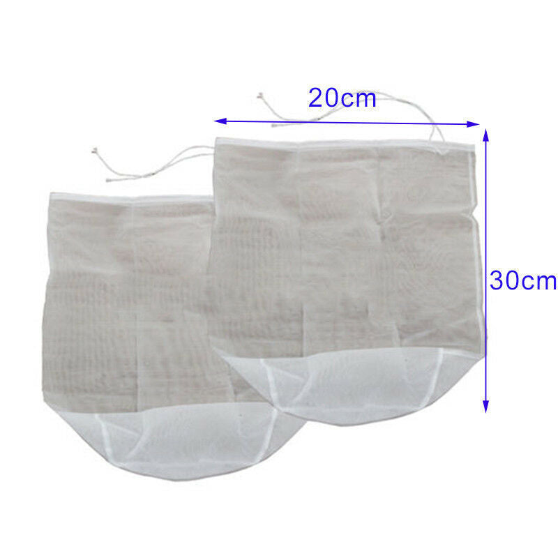 REUSABLE NYLON HOP STRAINING BAG 20x30cm, 100 160 200 MICRON