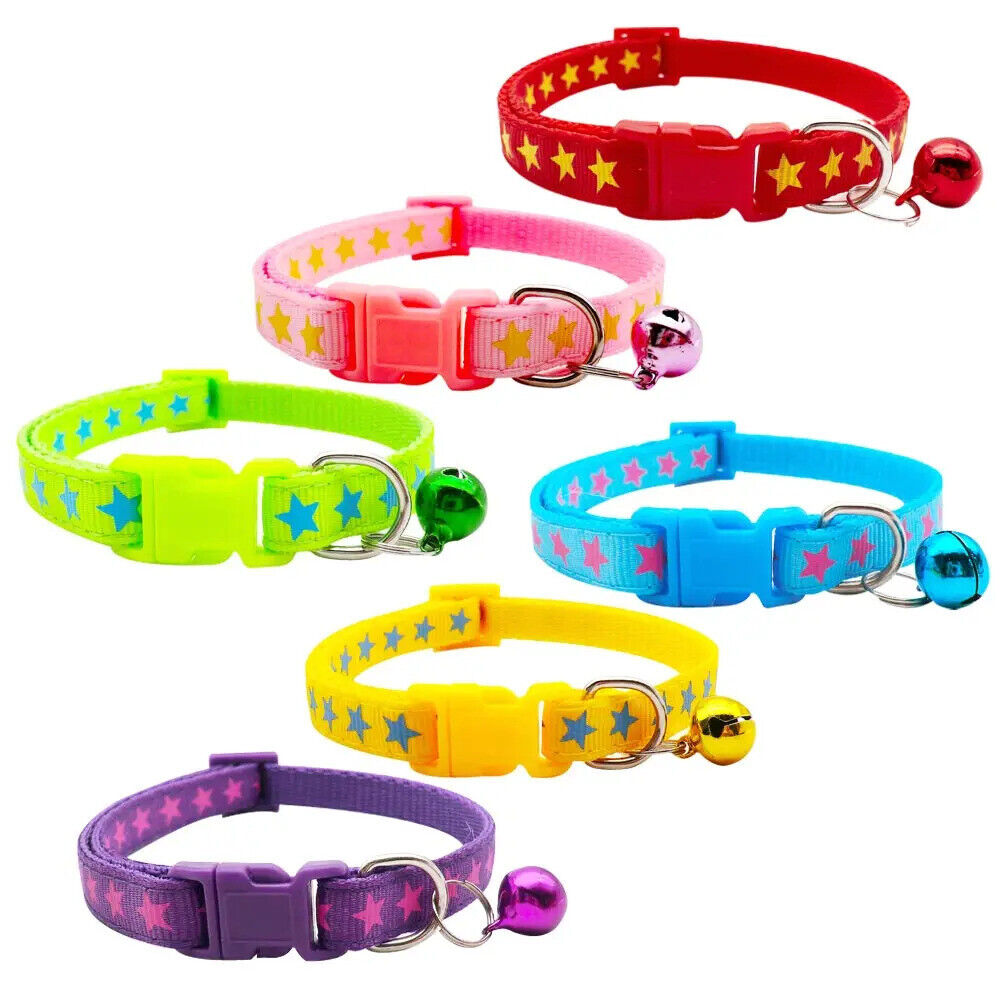 CAT / KITTEN STAR PRINT COLLAR SAFETY COLLAR