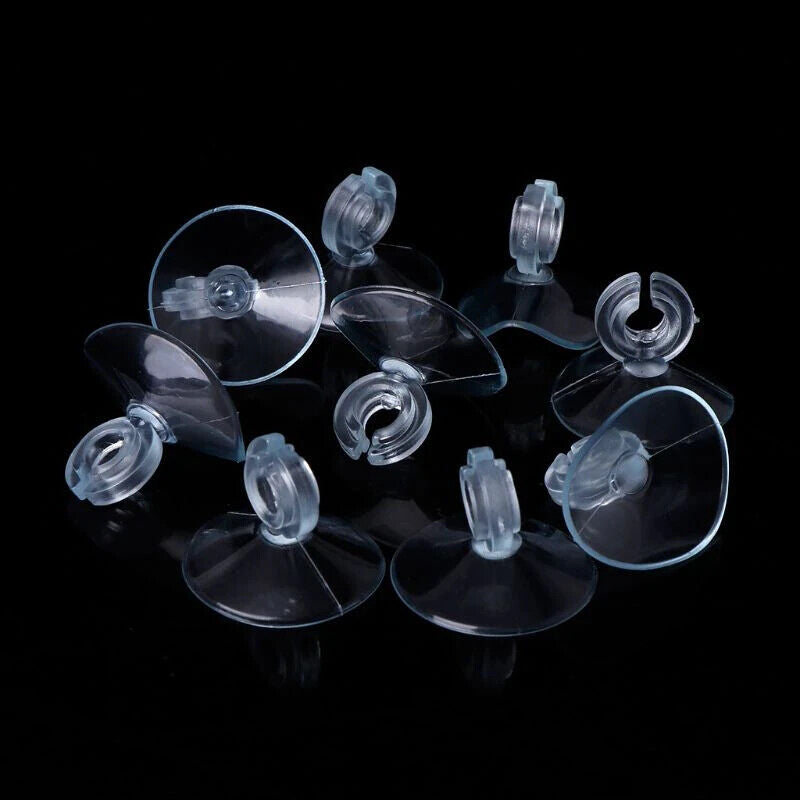 10 x AQUARIUM AIRLINE SUCTION CUP CLIPS