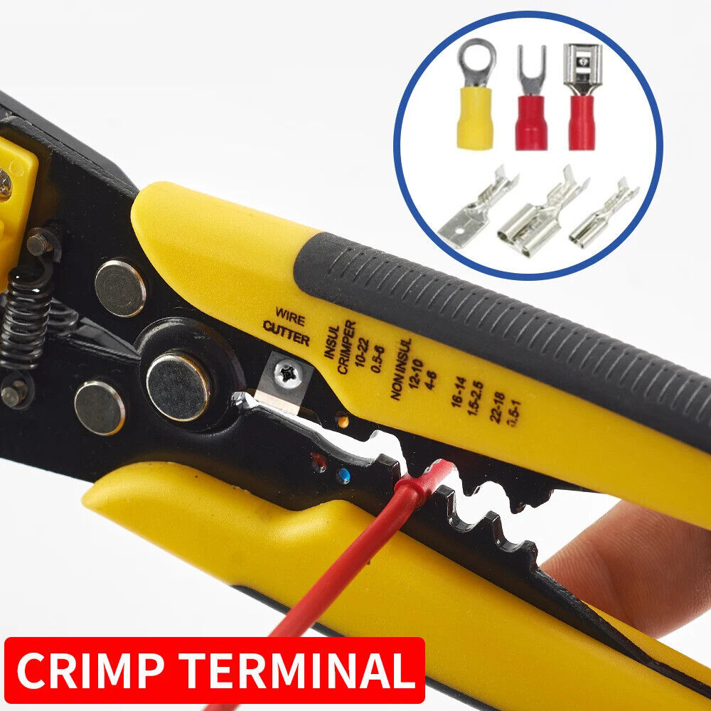 RED AUTOMATIC WIRE STRIPPERS HAND TOOL