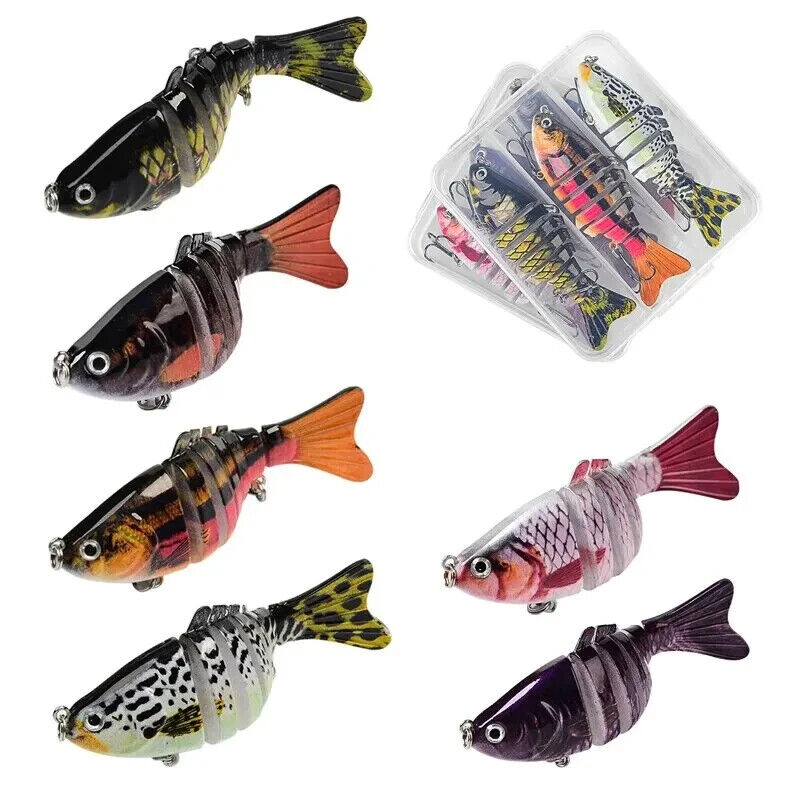 3 x 7 SEGMENT FISHING LURES 15g 10cm IN CASE