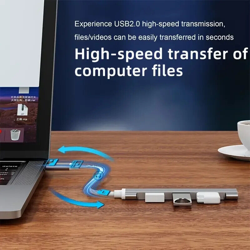 4 PORT USB 3.0 HUB, HIGH SPEED, TYPE C, 2.0 PORTS 5GBPS, PC SPLITTER