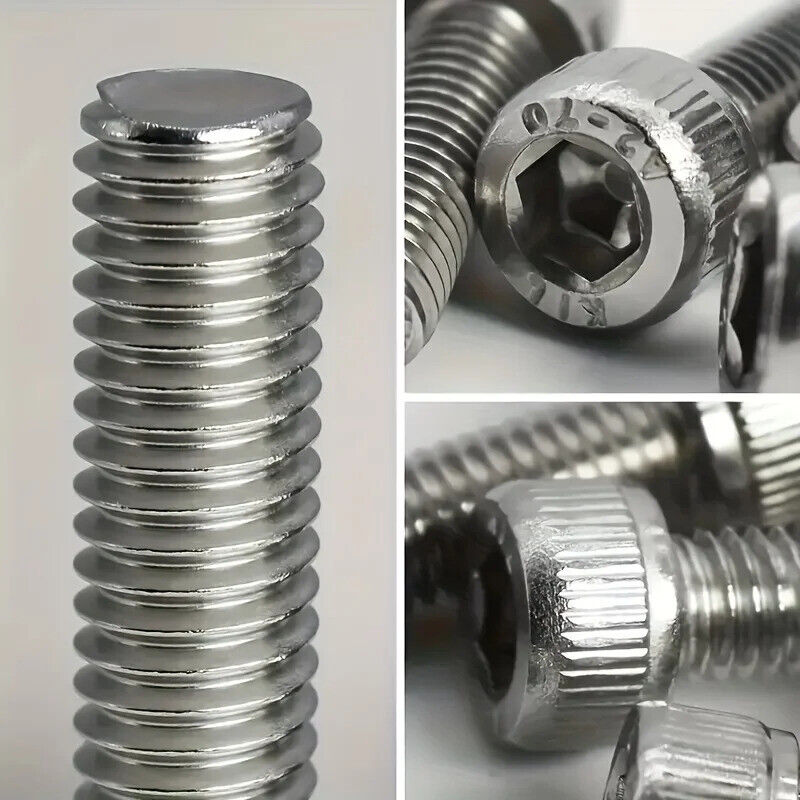 150 x HEX HEAD STAINLESS STEEL M3 SCREWS & NUTS SET, ALLEN KEY, BOLTS 304