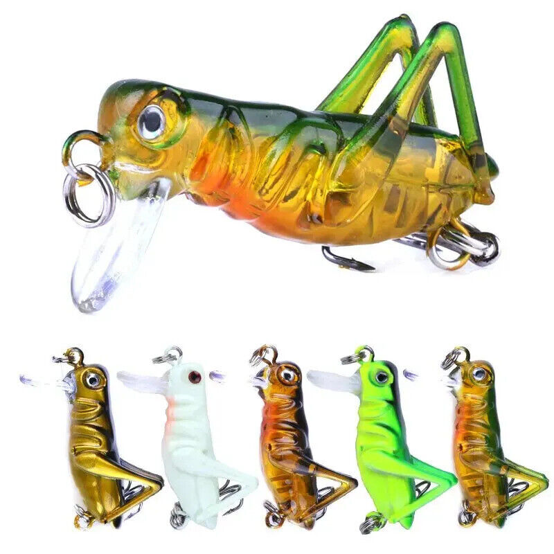 5 x GRASSHOPPER INSECT FISHING LURES 4cm 3g