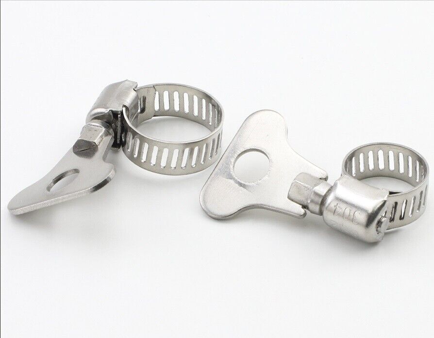 AQUARIUM STAINLESS STEEL HOSE CLAMPS