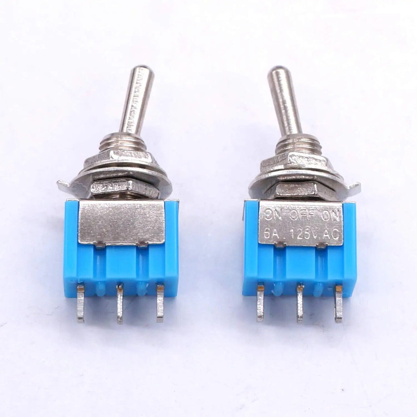 10 x TOGGLE SWITCH ON OFF ON 3 PIN 3 POSITION LATCHING MTS-103 AC 250V 3A UK