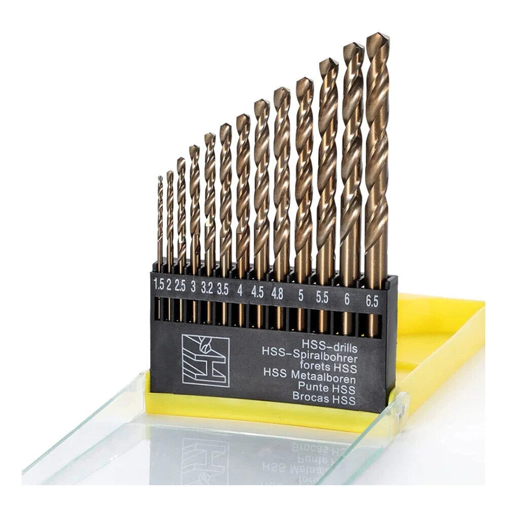 13 x METRIC HSS DRILL BIT SET 1 - 6.5mm STORAGE CASE