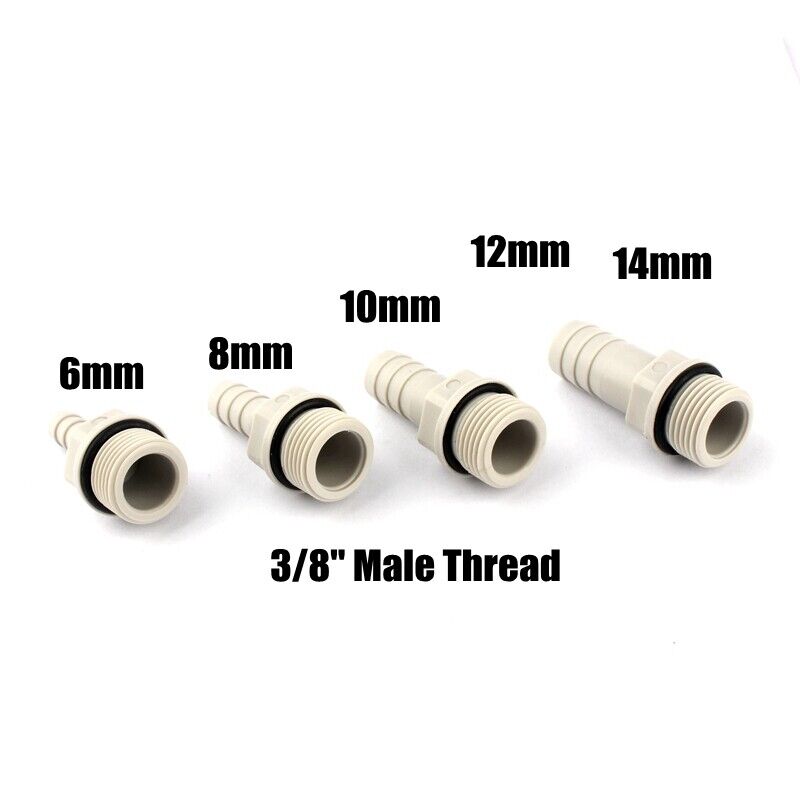 1/8" 1/4" 3/8" INCH THREADED FLEXIBLE HOSE PIPE CONNECTOR 6 8 10 12 14mm