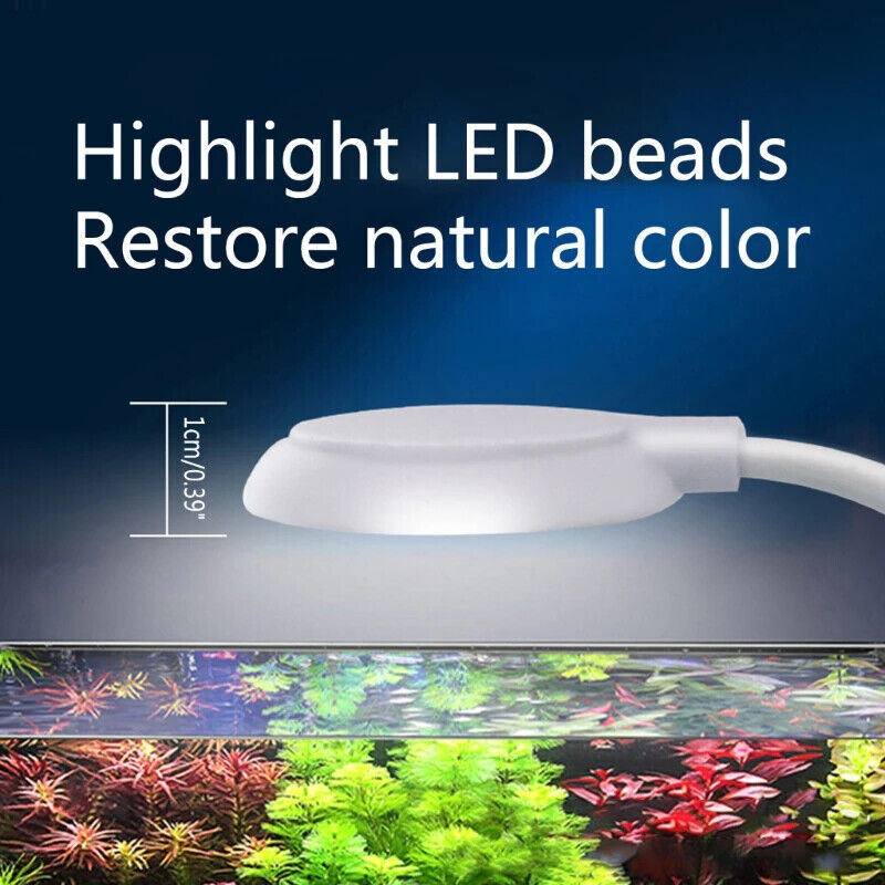 USB 5w LED AQUARIUM CLIP ON LED LIGHT UNIT BLUE & WHITE