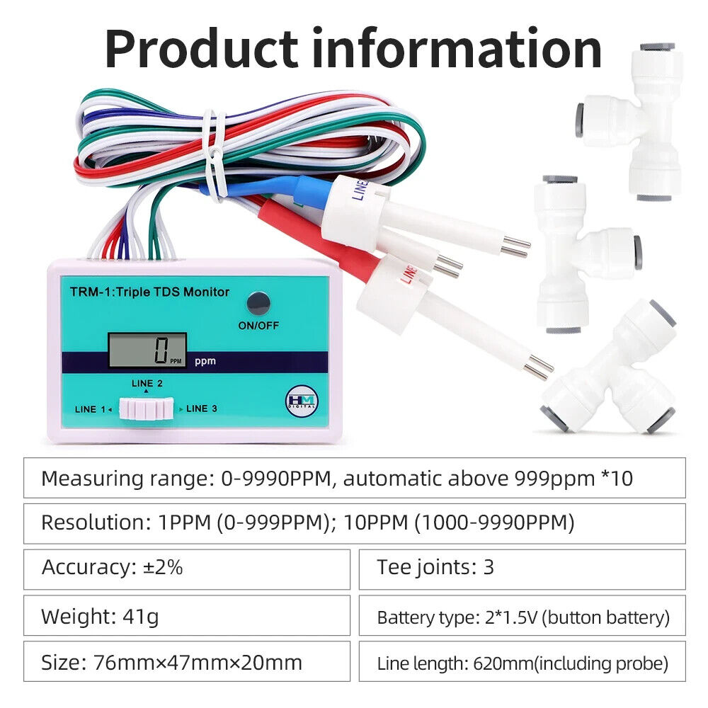 HM DIGITAL TRIPLE TDS METER