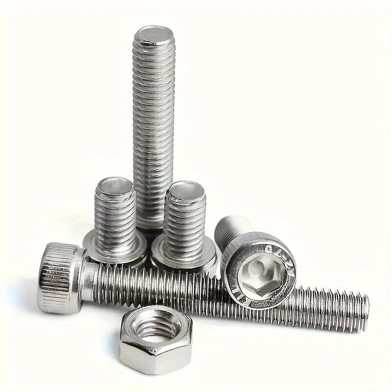 150 x HEX HEAD STAINLESS STEEL M3 SCREWS & NUTS SET, ALLEN KEY, BOLTS 304