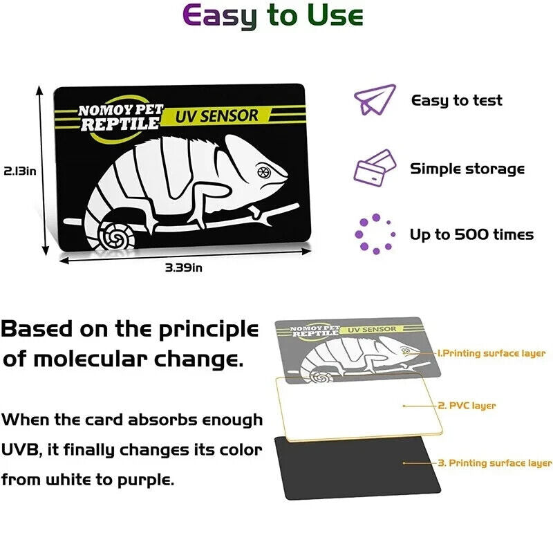 REPTILE UVB BULB TEST CARD