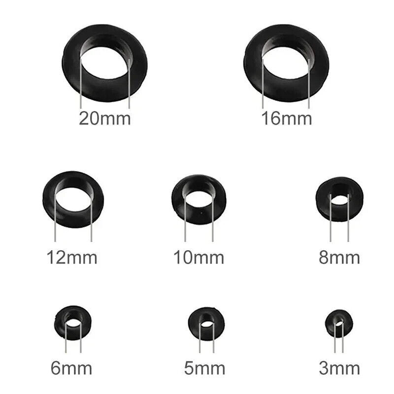 200 x RUBBER GROMMET SET, HOMEBREW, AIR LOCK, 3 5 6 8 10 12 16 20mm