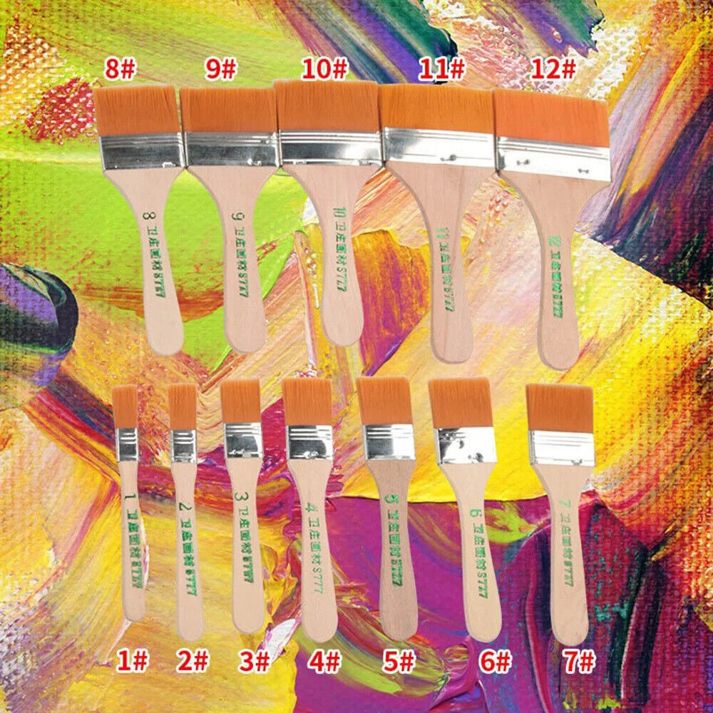 12 x NYLON PAINT BRUSH SET