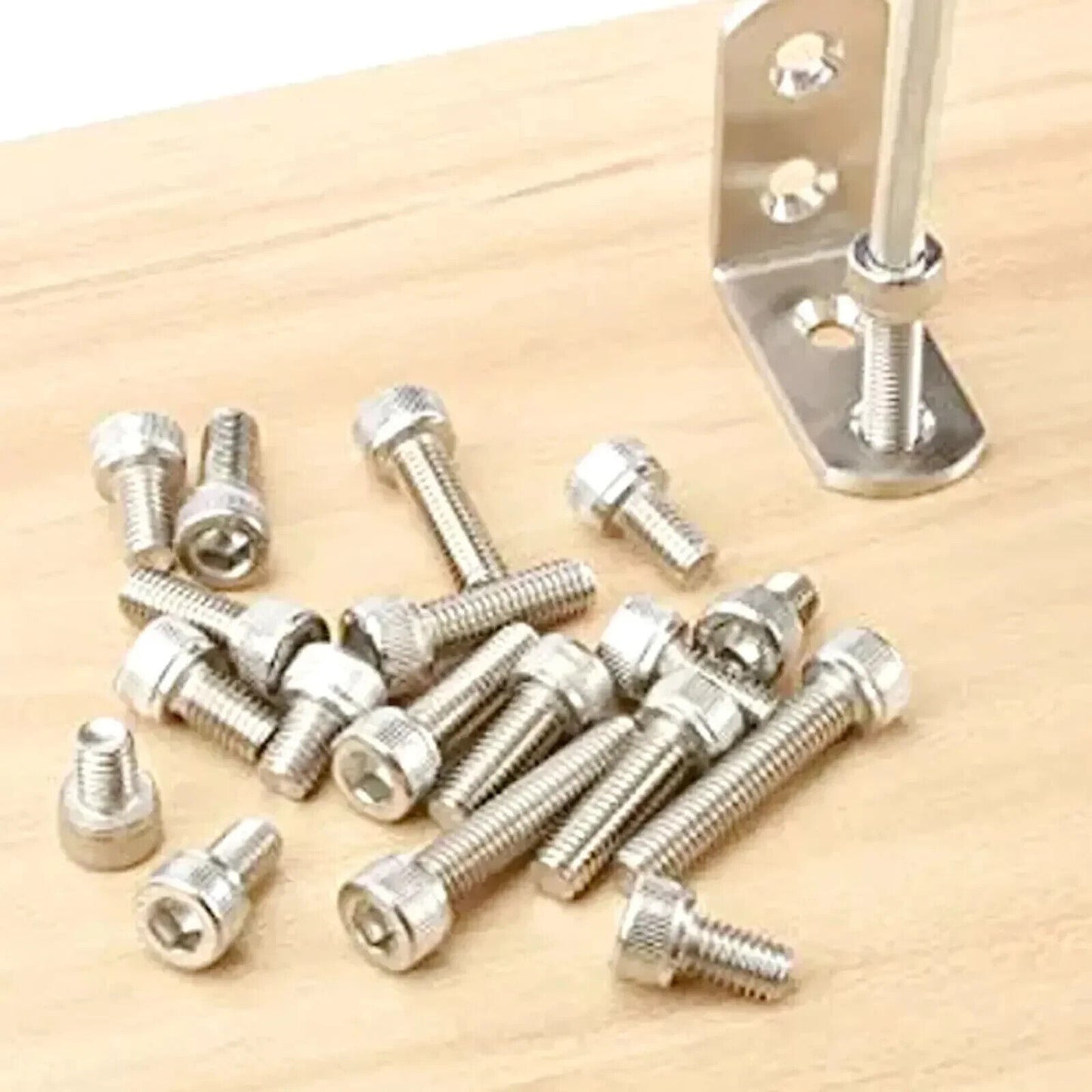 150 x STAINLESS STEEL HEX HEAD SCREWS & NUTS SET M3 SIZE, MIXED BOX