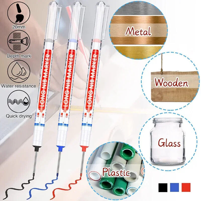 5 x DEEP HOLE MARKER PENS