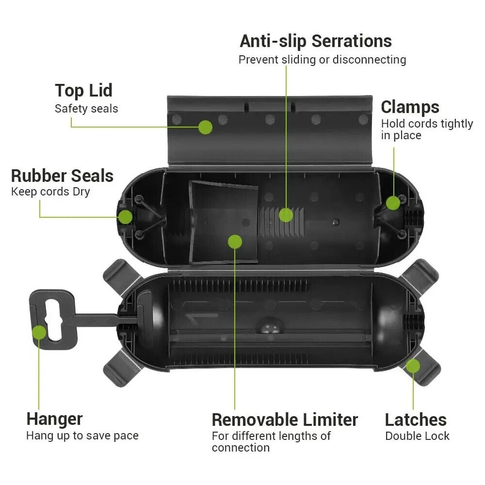 WATERPROOF EXTENSION LEAD JUNCTION BOX