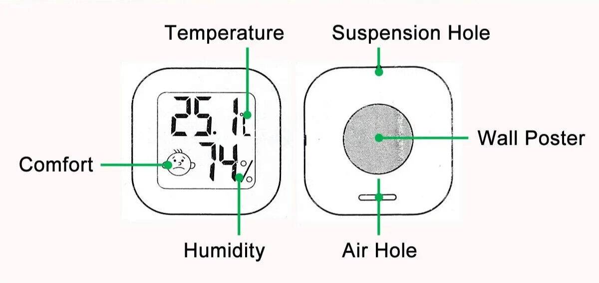 LCD DIGITAL THERMOMETER & HYGROMETER