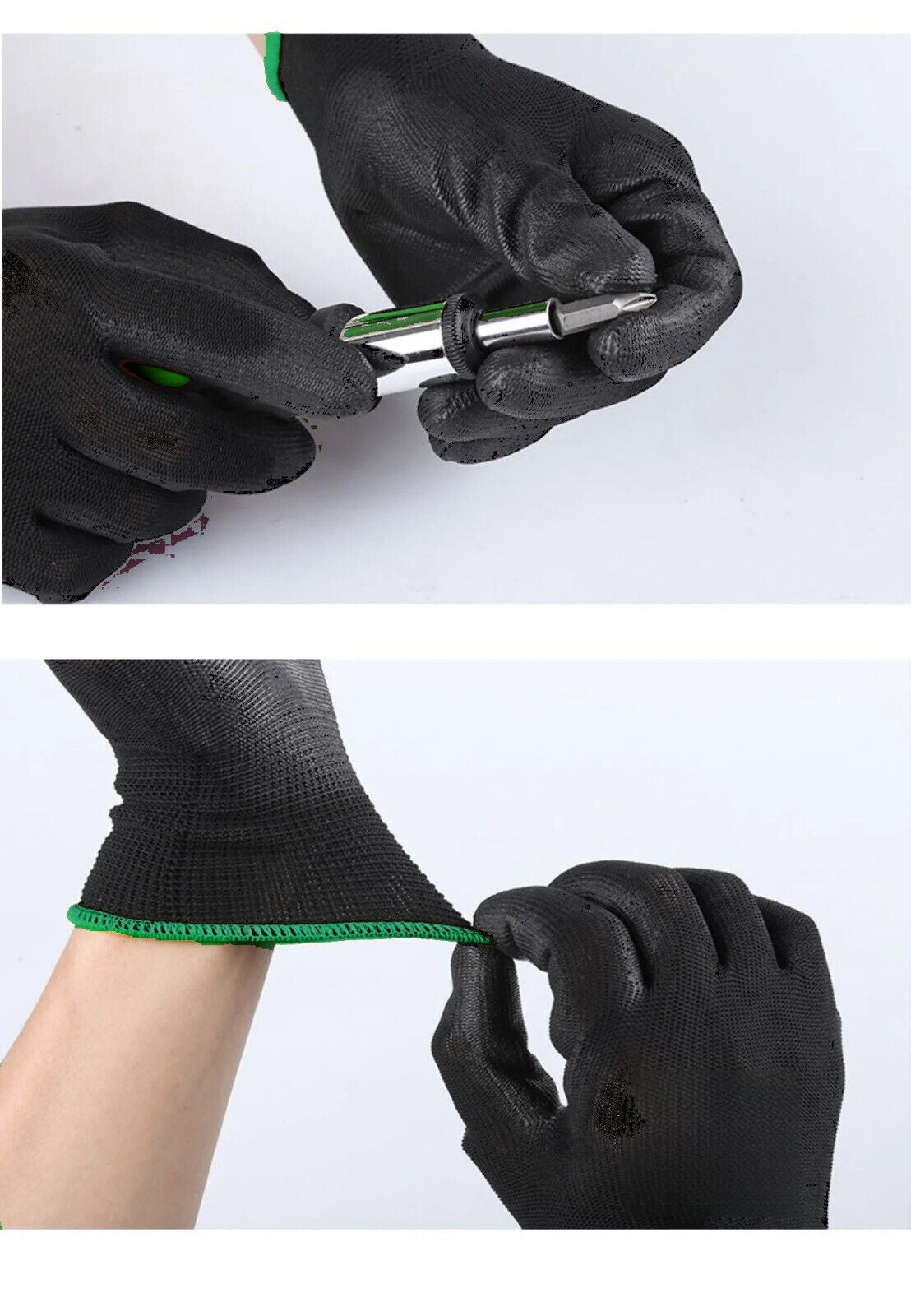 10 x PAIRS DURABLE SAFETY GLOVES ANTI SLIP