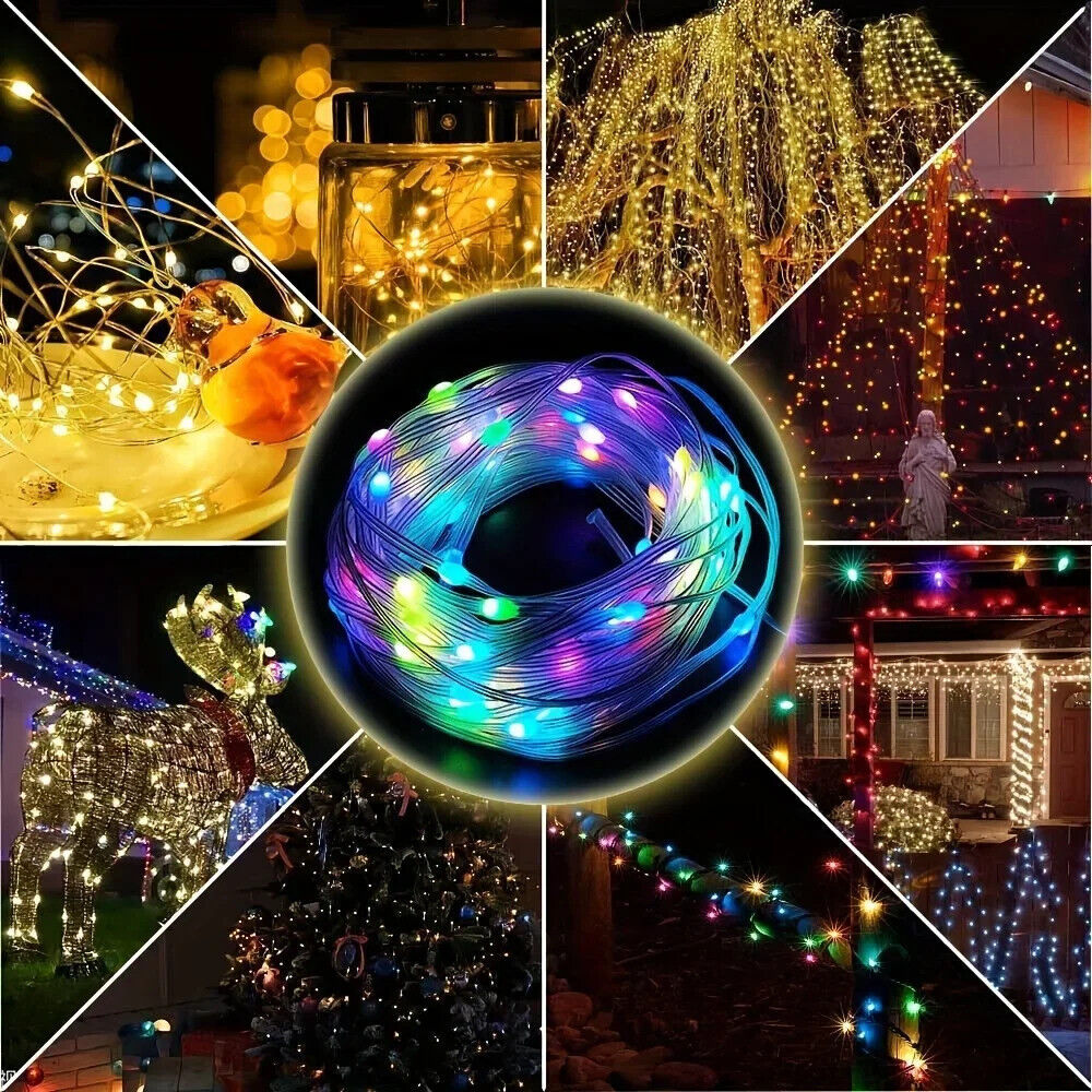 LED SMART BLUETOOTH STRING LIGHTS REMOTE CONTROL FAIRY LIGHTS RGBIC CHRISTMAS