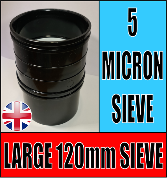 LARGE 5 MICRON NYLON MESH STACKABLE SIEVE