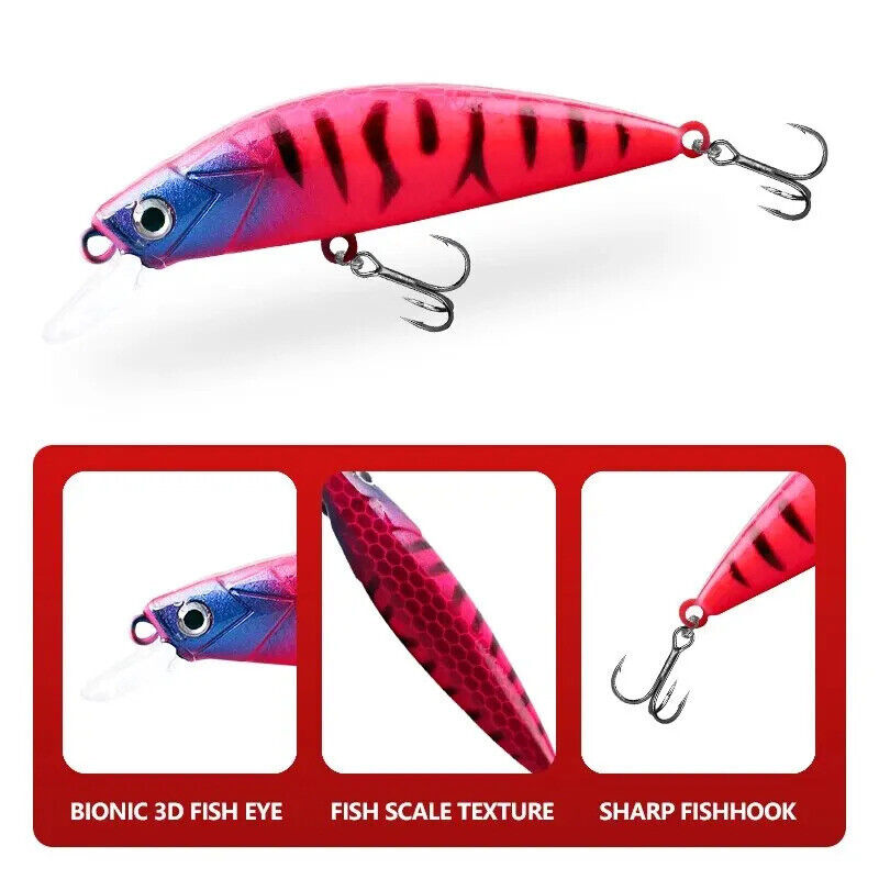 5 x FISHING LURES SET 5cm 6.3g MINNOW BAIT