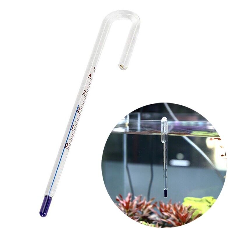 AQUARIUM HOOK GLASS THERMOMETER 6 & 12mm