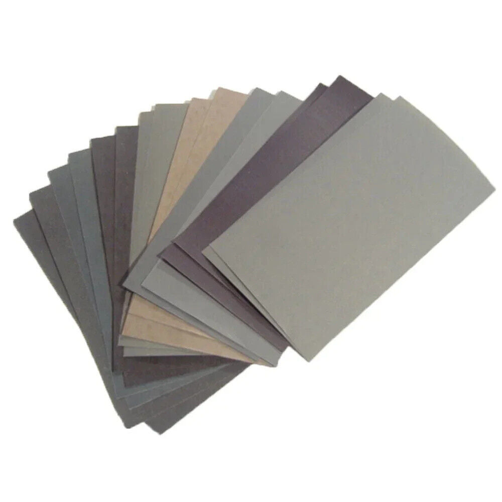 15 x SANDPAPER SET 400 600 800 1000 1500 2000 2500 3000 GRIT WET & DRY SANDING