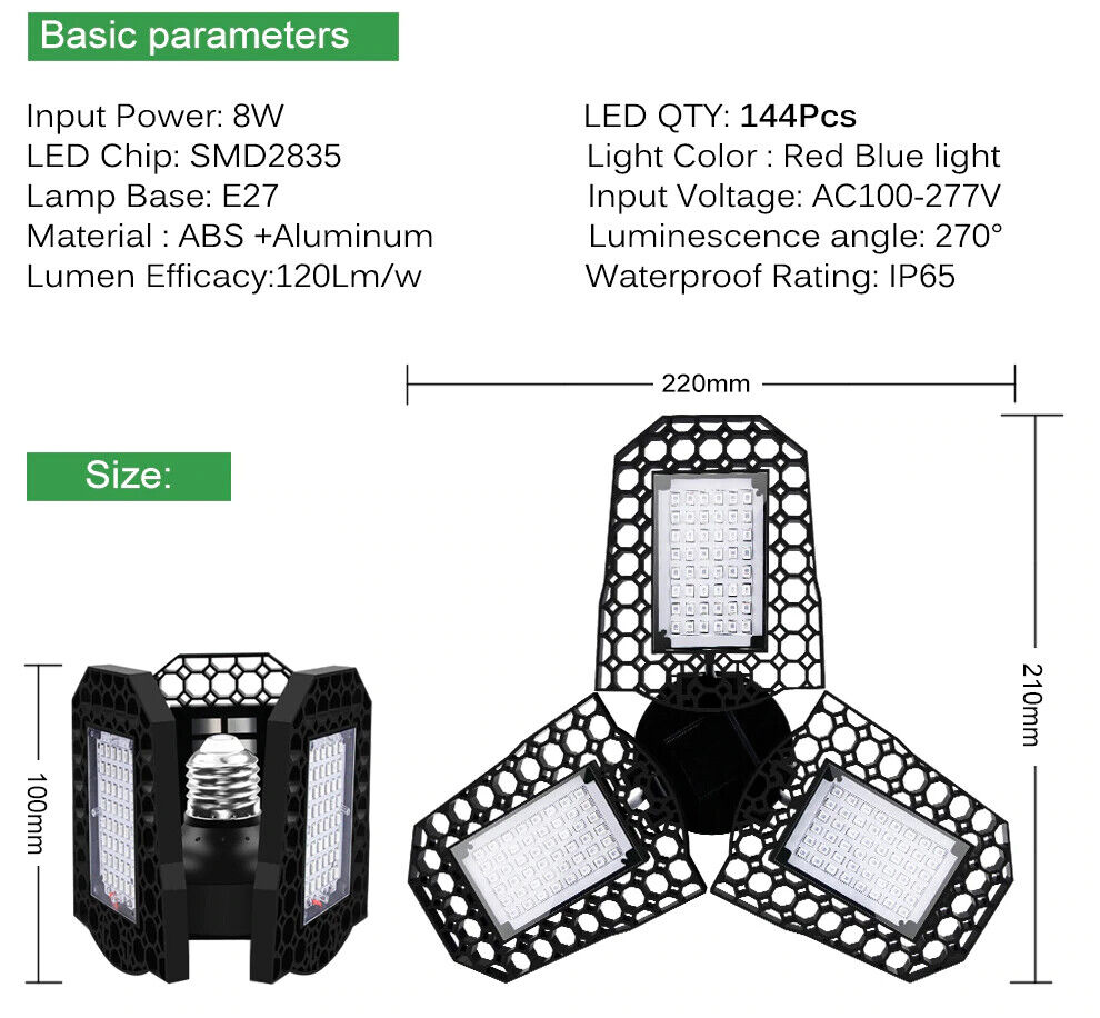 E27 MARINE REFUGIUM 8w LED LIGHT