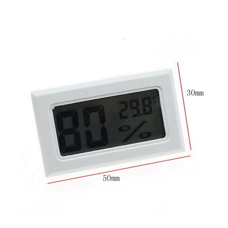 WHITE RECESSED DIGITAL HYGROMETER & THERMOMETER