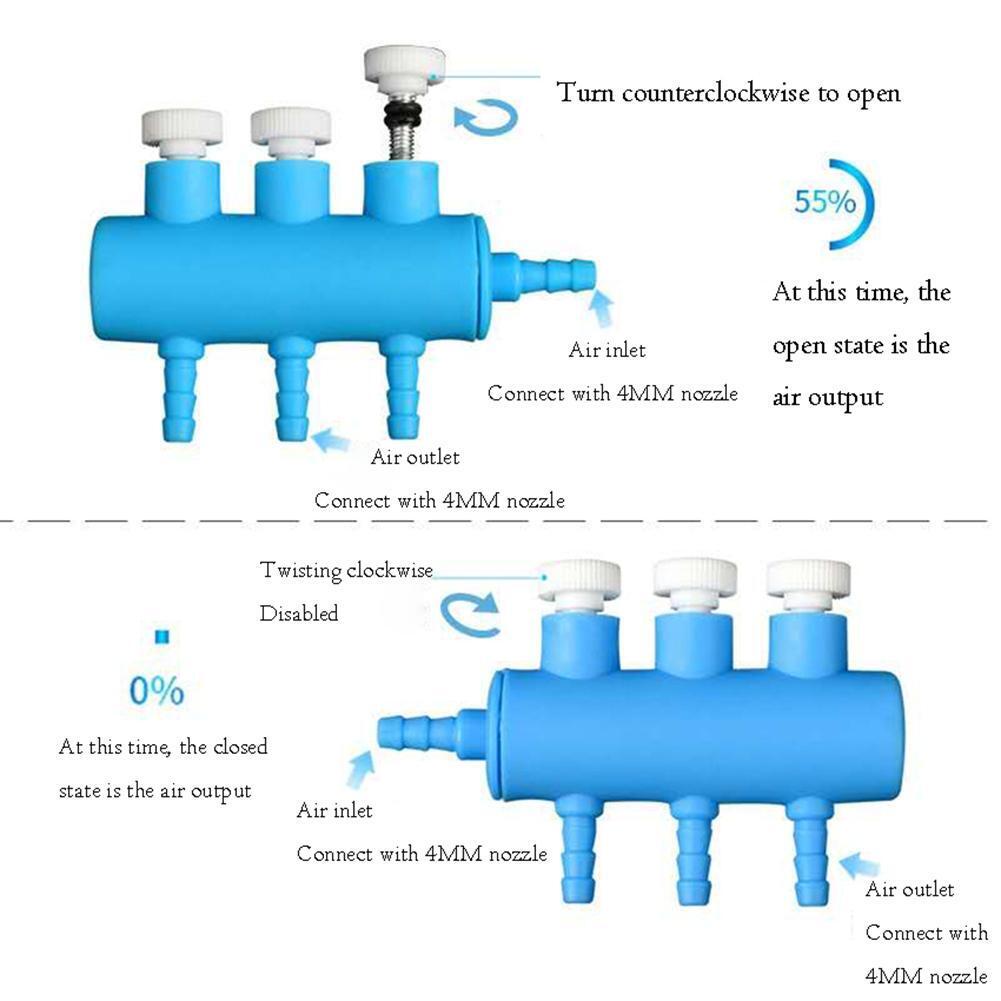 AQUARIUM AIR LINE SPLITTER VALVES 2 3 4 5 6 WAY