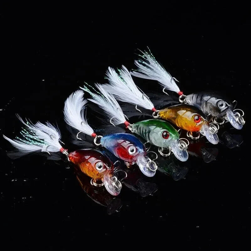 5 x MINNOW FISHING LURES SET 4.5cm