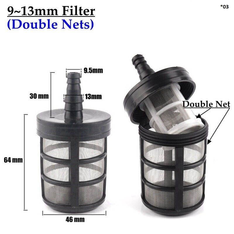 AQUARIUM STAINLESS STEEL DOUBLE FILTER INLET STRAINER, FISH TANK, POND, (03)